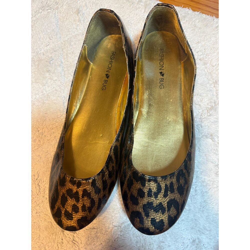Fashion Bug leopard print ballet flats